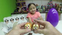 CUTE DISNEY SURPRISE TOYS Tsum Tsum   Huge Egg Surprise Opening Toy Surprises Rapunzel Minnie