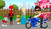 Paw Patrol & Elsa with a motorbike! Ryder ❤️ Elsa ⭐ Nursery Rhymes ⭐ Groovy The Martian