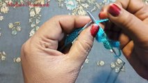 Knitting Border (Scallop Border) with knitting & Crochet !!!!