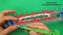 Rainbow Loom Barbie Dress/Christmas/Holiday Wearable - How to Loom Bands Tutorial