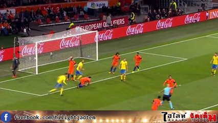 ฟุตบอลโลกรอบคัดเลือก-เนเธอร์แลนด์ พบ สวีเดน 2 - 0