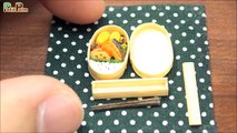 DIY How to make Miniature Japanese Bento (Lunch box) Tutorial - Petit Palm