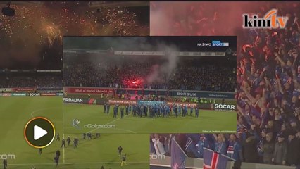 Hujan, bunga api dan 'tepukan viking' detik terindah Iceland ke Piala Dunia