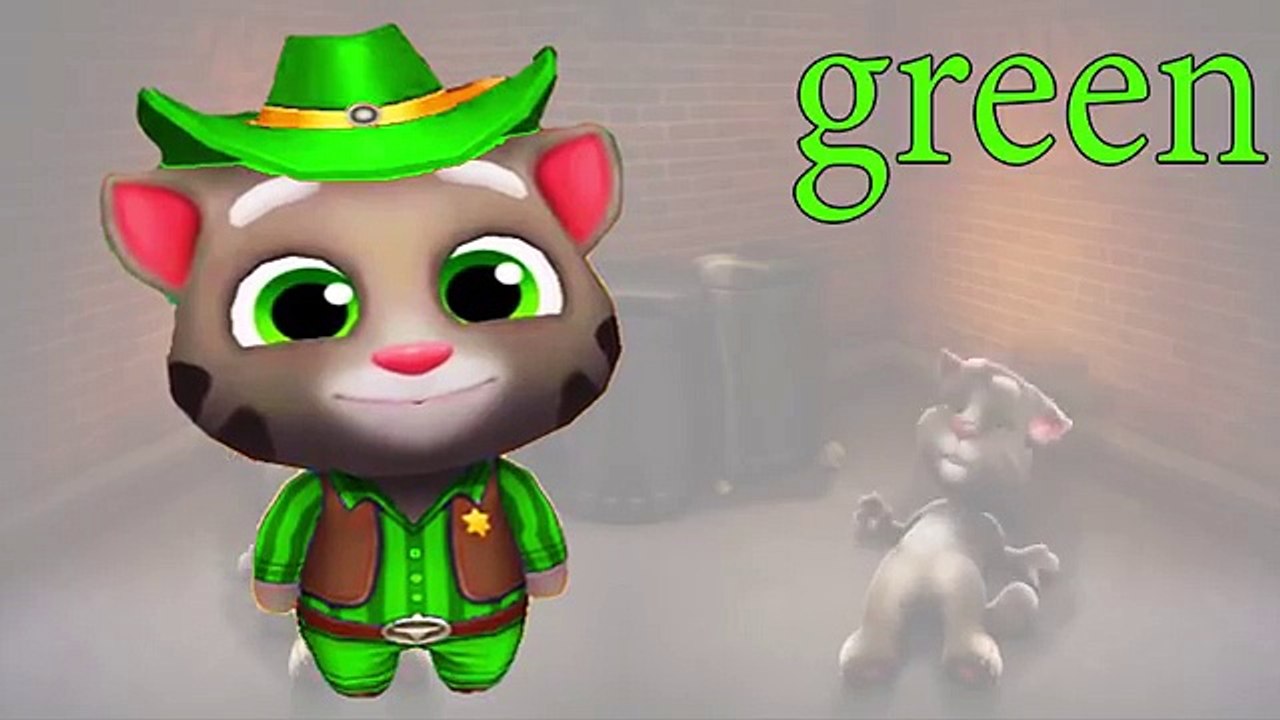 Baby Learn Colors with My Talking Tom Cat Cowboy Tom Colors for Kids Animation Education Cartoon