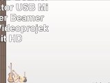 WiMiUS T2 HD Beamer LED Projektor USB Mini Tragbarer Beamer Heimkino Videoprojektor mit