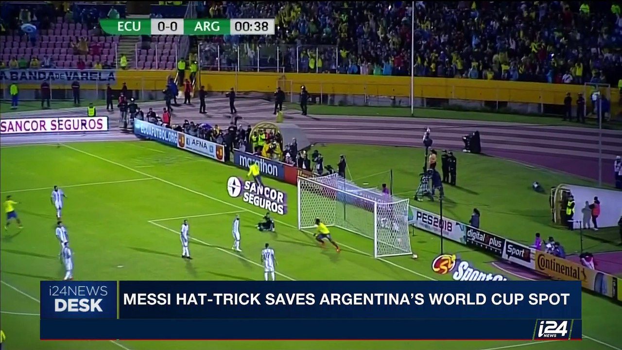 i24NEWS DESK | Messi hat-trick saves Argentina's World Cup spot | Wednesday, October 11th 2017