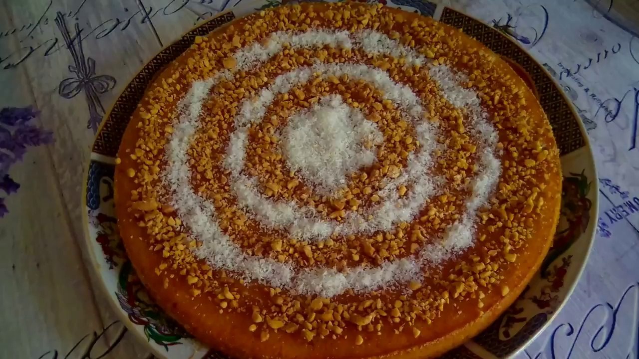 ألذ وصفة كيكة البسبوسة بعصير البرتقال سريعة وهشة