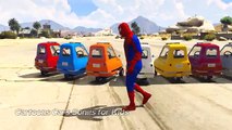 Fun POLICE CARS Transportation with Spiderman Cartoon for Kids and Nursery Rhymes Songs for Children