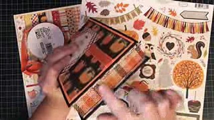 Hello Fall Paper Bag Mini Album Part 5 Decorating the Cover and Spine