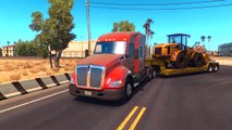Большие американские грузовики Мультик игра для детей про грузовые машинки Тягач работает на дороге