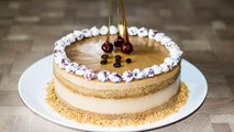 Муссовый кофейно-карамельный торт без замораживания | Coffee Caramel Mousse Cake without Freezing