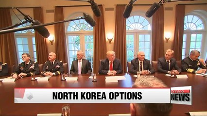 Trump briefed on North Korea options by his top defense officials