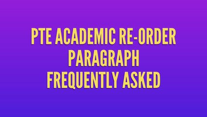 Reading Reorder Paragraph Frequently Asked