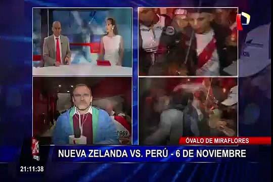 Hinchas se reúnen en Parque Kennedy para celebrar empate de Perú vs. Colombia