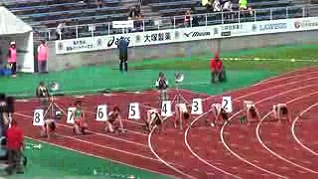 佃光紗 11.94(-1.3) 準決3 少年B 女子100m えひめ国体陸上2017