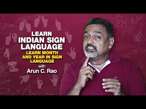 Learn Indian Sign Language 'CALENDER, MONTHS & YEAR