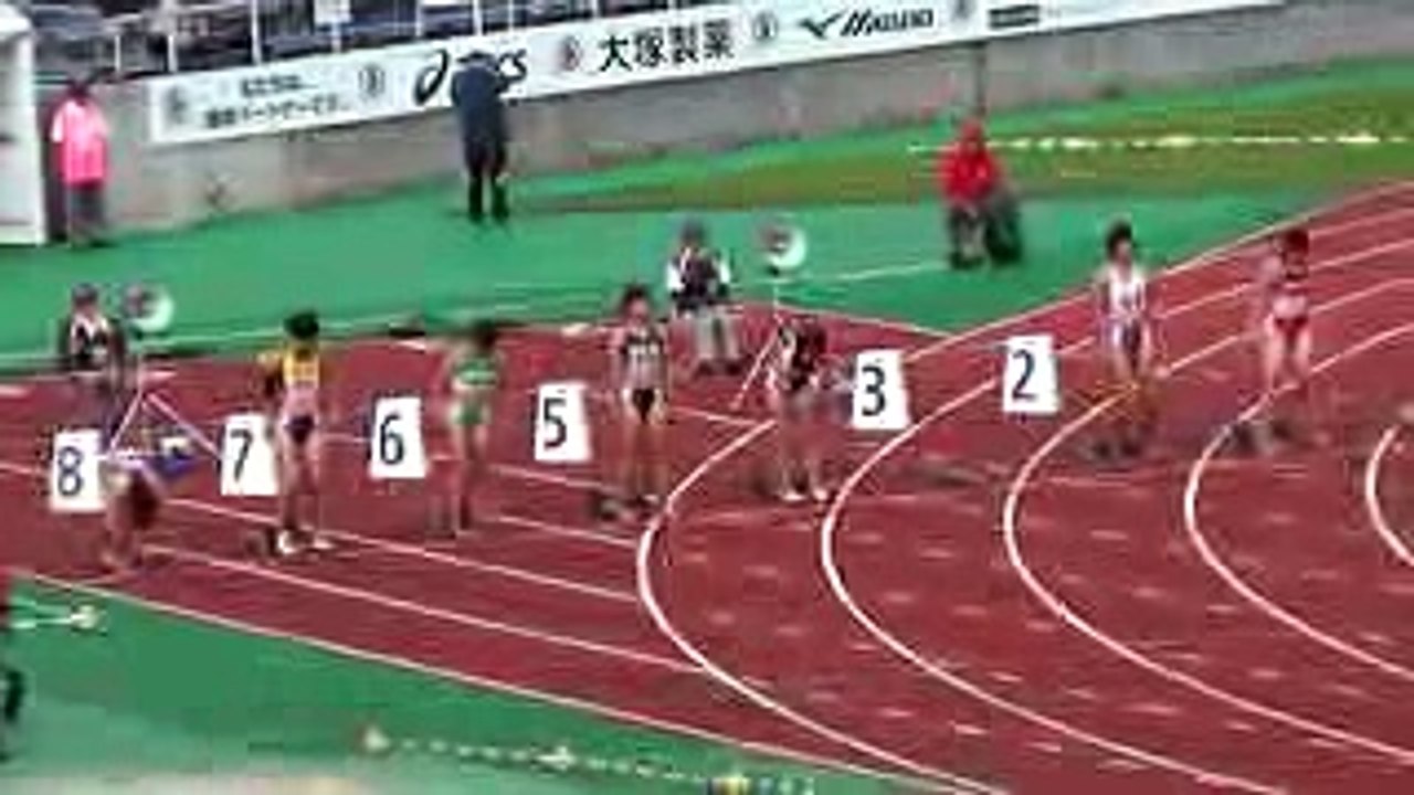 御家瀬緑 11.66 NGR 準決1 少年B 女子100m えひめ国体陸上2017