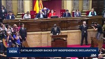 i24NEWS DESK | Catalan leader backs off independence declaration | Wednesday, October 11th 2017