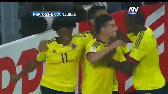 James Rodriguez Goal HD - Peru 0-1 Colombia 10.10.2017