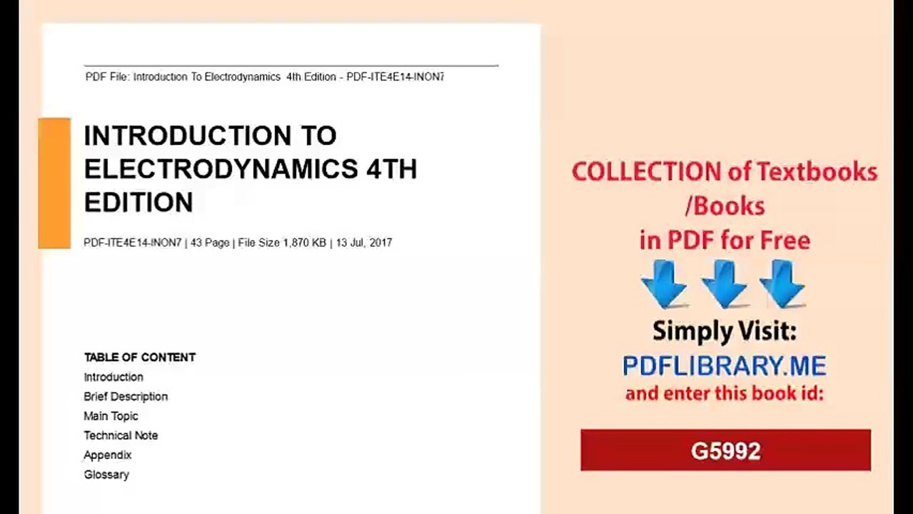 Introduction To Electrodynamics 4th Edition