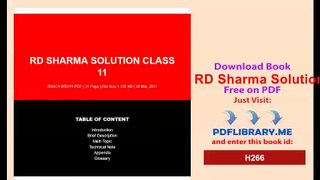RD Sharma Solution Class 11