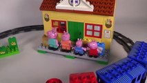 Peppa Pig Train Station Construction Set - Toy Unboxing, Build and Play Review