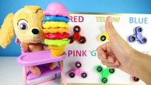 Paw Patrol Classroom Learning Colors with ICE CREAM, Fidget SPINNERS and Hatchimals | Ellie Sparkles