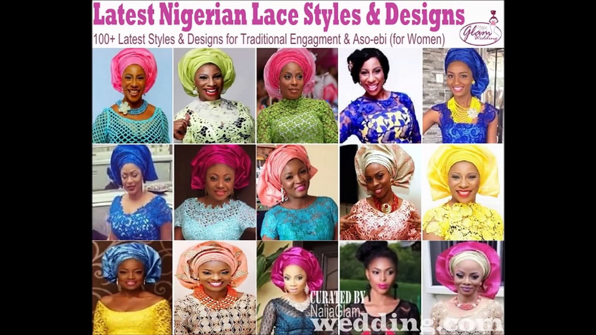 ⁣100 Latest Lace Styles & Colours for Women (Nigerian & African Fashion)