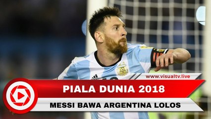 Argentina Vs Ekuador 3-1, Hattrick Messi Pastikan Argentina ke Piala Dunia 2018