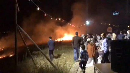 Düğünde Yangın Paniği Kamerada