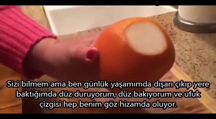 dünye-e yuwarlak değildir dümdüzdür birleşmiş miletlerin bayrağı dahi düz dünye-eyı gösterir