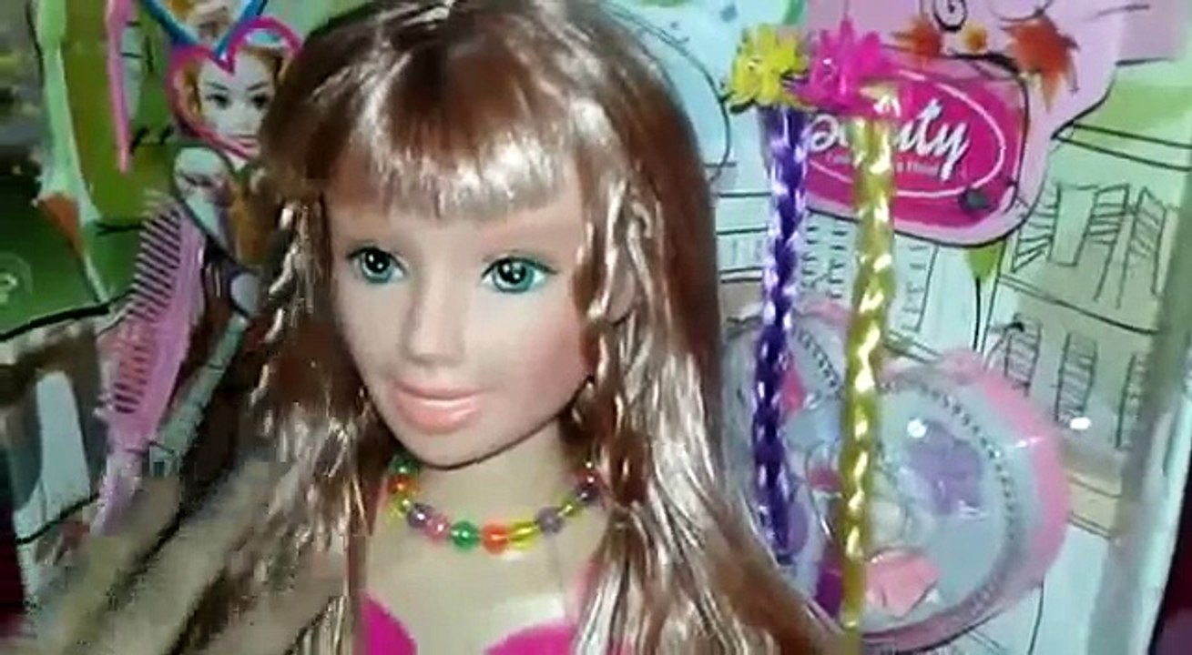 Barbie Hair Styling Doll Salon - العاب بنات | رأس باربى تزيين العروسة و موديلات شعر