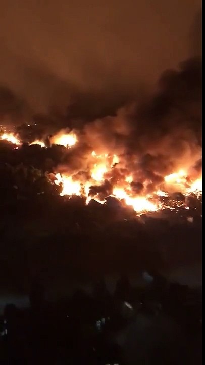 L'incendie de Santa Rosa en Californie filmé d'hélicoptère