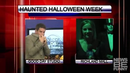 Journalistes piégés en direct à la TV pour Halloween - Compilation