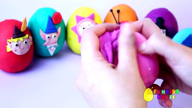 Ben and Holly Play Doh Molds Ben Elf, Princess Holly, Wise Old Elf, Nanny Plum and Surprise Eggs