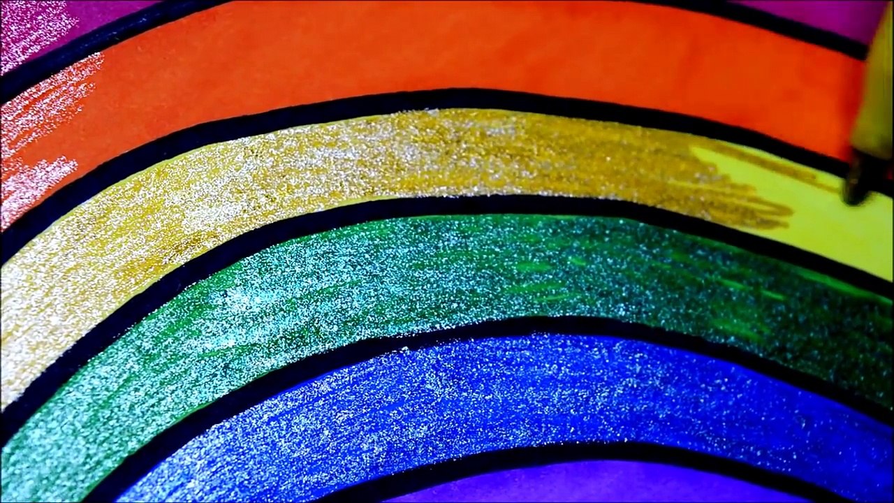 How To Draw and Color Rainbow Coloring Pages l Kids Songs Learn Drawing l Art Colours for Children