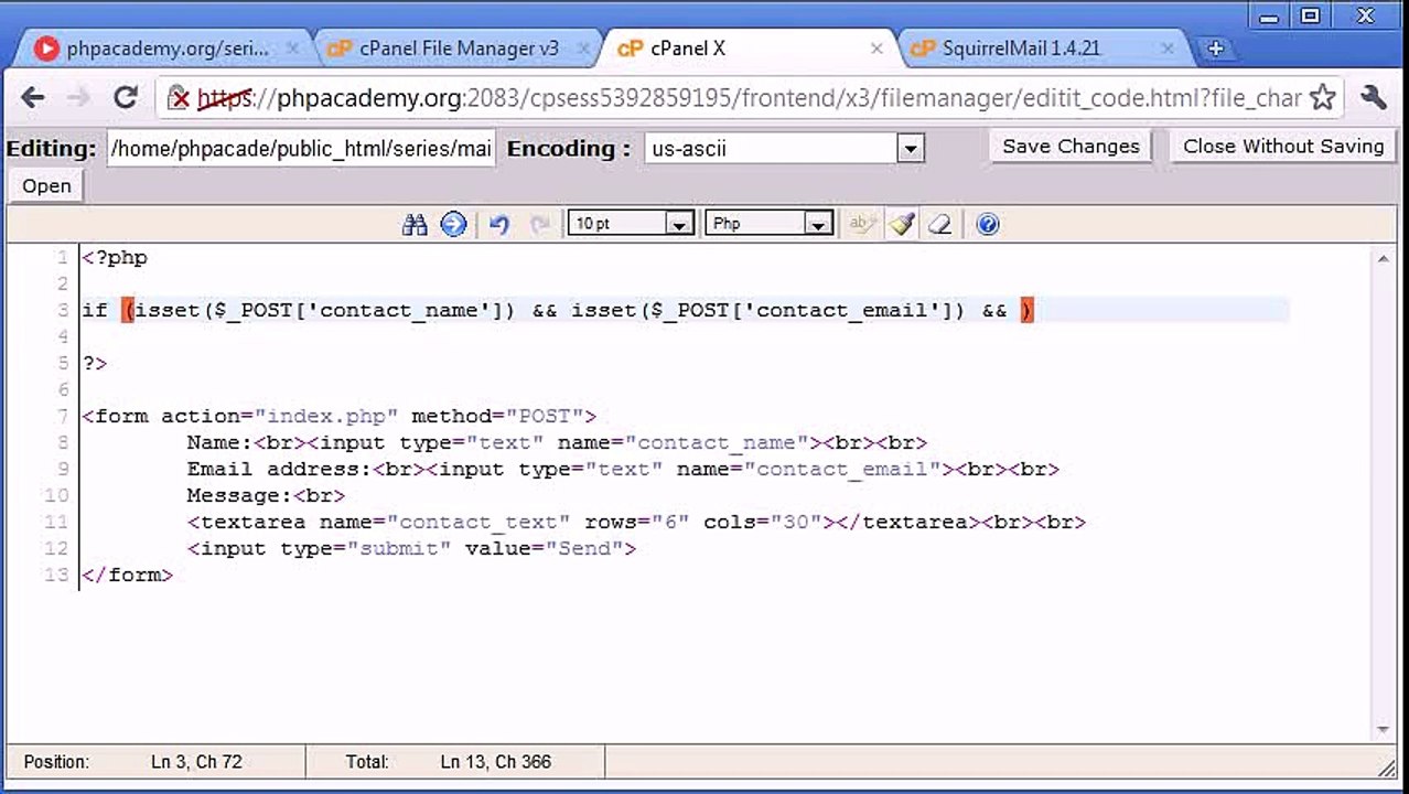 PHP Training In Jaipur|PHP Training Companies In Jaipur| Creating a Simple Contact Form Part 2