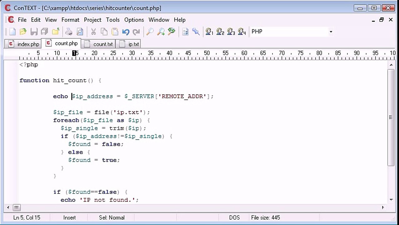 PHP Training In Jaipur|PHP Training Companies In Jaipur| Creating a File Based Unique Hit Counter Part 2