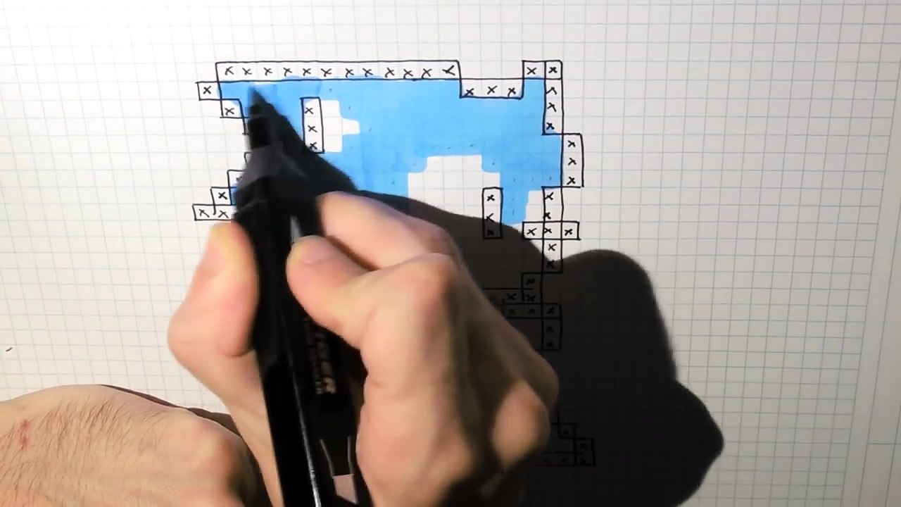 Handmade Pixel Art - How To Draw Kawaii Sonic #pixelart