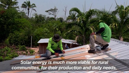 Solar panels shine in remote Amazon communities