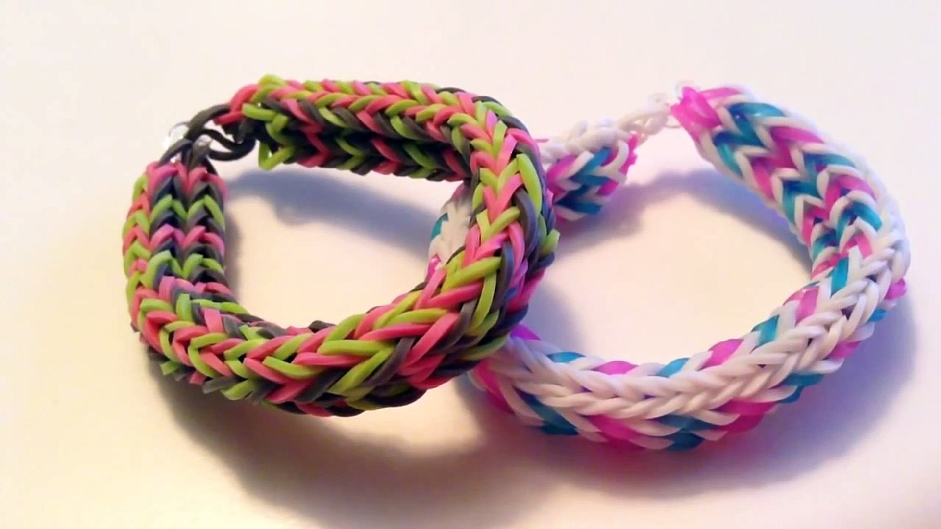 How to make loom bands fishtail loom band bracelet - video Dailymotion