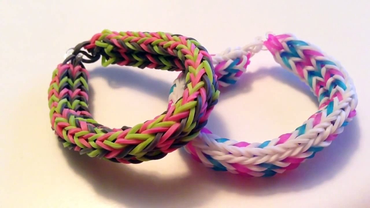 Frilly Double Fishtail Bracelet Rainbow Loom Tutorial