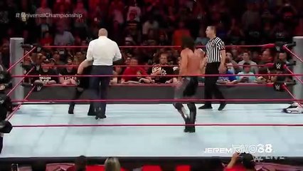 Triple H Pedigree on Seth Rollins - Raw - August 29  2016