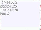 StarTech  VGA auf Composite oder SVideo Konverter  Adapter bis zu max 1600x1200   VGA