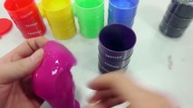 DIY How To Make Ink Slime Drums Learn Colors Slime Clay Icecream