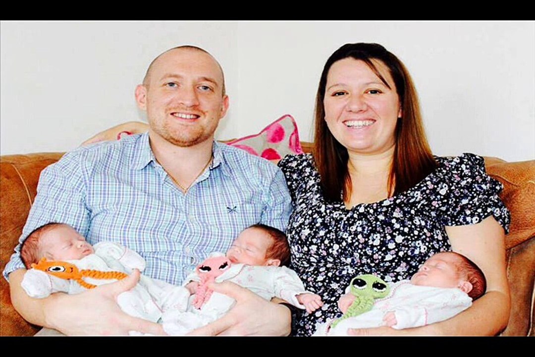 'Miracle' mum unable to conceive for four years captures beautiful moment her triplets