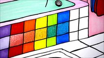 Coloring Pages Bathrooms l Bath Tub l Toilet Drawing Pages To Color For Kids l Learn Rainbow Colors