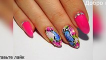 Бабочки с цветами ТОП Красивый и простой летний дизайн ногтей