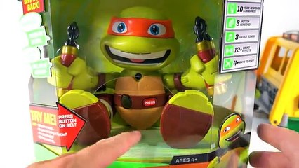 TEENAGE MUTANT NINJA TURTLES TALK-TO-ME MIKEY TOY MICHELANGELO RAPS FUNNY SOUNDS ROBOT