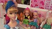 Anna and Elsa Toddlers have bath Barbie Day Spa Chocolate Mud Bathtime Frozen Bratz Cloe Jade Toys